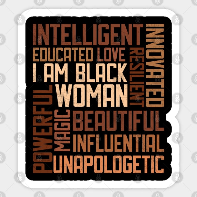 Intelligent Black Woman Sticker by UrbanLifeApparel